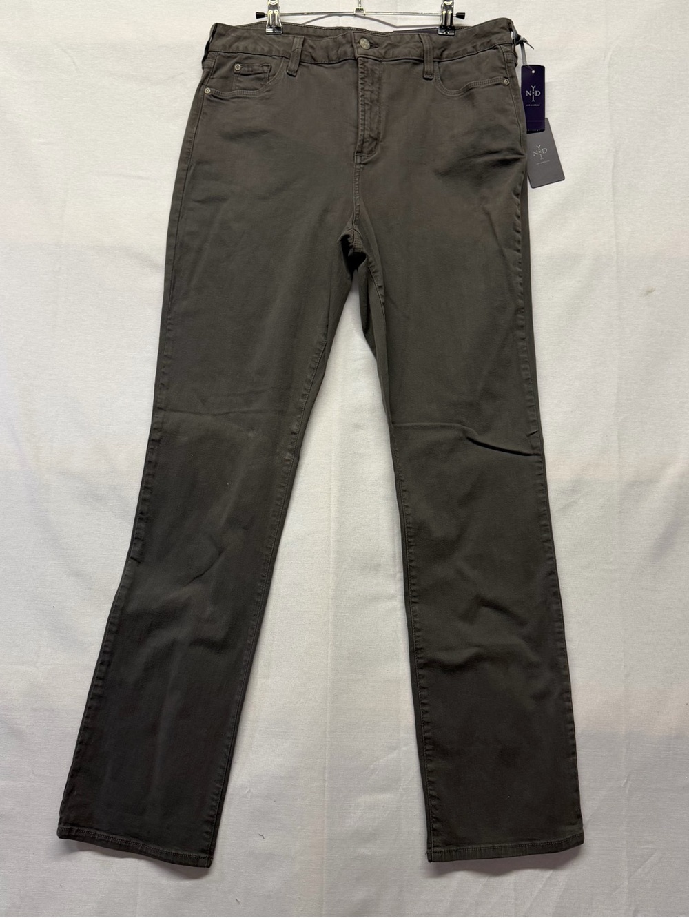 NYDJ (Not Your Daughter's Jeans) Marilyn straight-leg pants Pewter(gray) 18